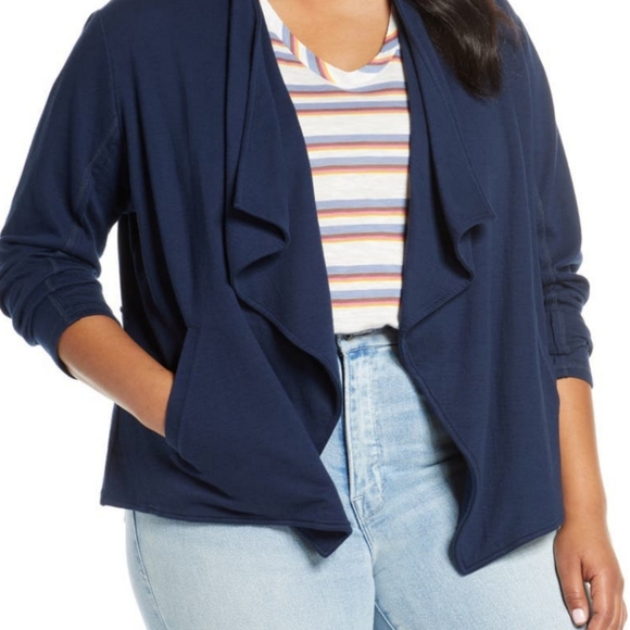 Caslon Drape Collar Knit Blazer size XS - Picture 6 of 6